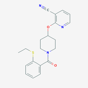 2-((1-(2-(Ethylthio)benzoyl)piperidin-4-yl)oxy)nicotinonitrile