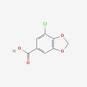 molecular formula C8H5ClO4 B2387988 7-Chloro-1,3-benzodioxole-5-carboxylic acid CAS No. 22519-35-3