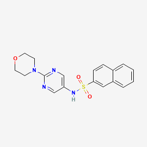 molecular formula C18H18N4O3S B2387993 N-(2-morpholinopyrimidin-5-yl)naphthalene-2-sulfonamide CAS No. 1428355-49-0