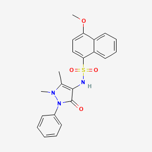 N-(1,5-dimethyl-3-oxo-2-phenyl-2,3-dihydro-1H-pyrazol-4-yl)-4-methoxynaphthalene-1-sulfonamide