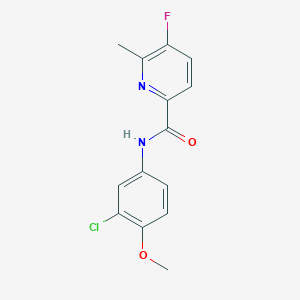 molecular formula C14H12ClFN2O2 B2388001 N-(3-chloro-4-methoxyphenyl)-5-fluoro-6-methylpyridine-2-carboxamide CAS No. 2415469-99-5