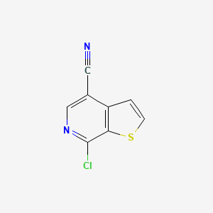 molecular formula C8H3ClN2S B2388003 7-Chlorothieno[2,3-c]pyridine-4-carbonitrile CAS No. 1360959-30-3