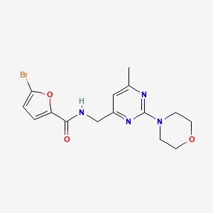 molecular formula C15H17BrN4O3 B2388018 5-bromo-N-((6-methyl-2-morpholinopyrimidin-4-yl)methyl)furan-2-carboxamide CAS No. 1797082-10-0