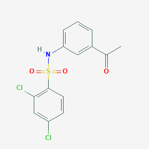 molecular formula C14H11Cl2NO3S B2388019 N-(3-acetylphenyl)-2,4-dichlorobenzenesulfonamide CAS No. 338966-30-6