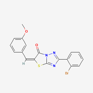 molecular formula C18H12BrN3O2S B2388020 (E)-2-(2-bromophenyl)-5-(3-methoxybenzylidene)thiazolo[3,2-b][1,2,4]triazol-6(5H)-one CAS No. 832151-08-3
