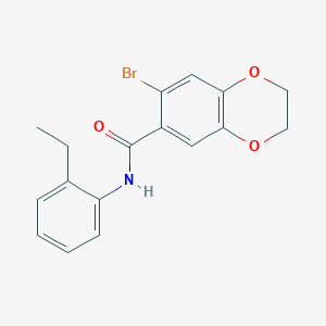 molecular formula C17H16BrNO3 B2388021 7-bromo-N-(2-ethylphenyl)-2,3-dihydro-1,4-benzodioxine-6-carboxamide CAS No. 892711-23-8