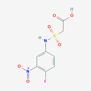 molecular formula C8H7FN2O6S B2388023 2-[(4-氟-3-硝基苯基)磺酰胺基]乙酸 CAS No. 1094631-19-2