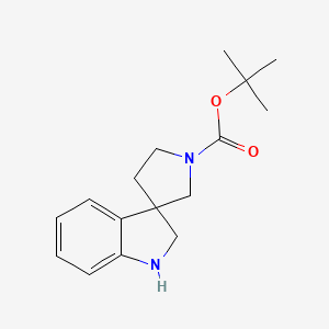 molecular formula C16H22N2O2 B2388028 tert-ブチルスpiro[インドリン-3,3'-ピロリジン]-1'-カルボン酸エステル CAS No. 1251001-95-2