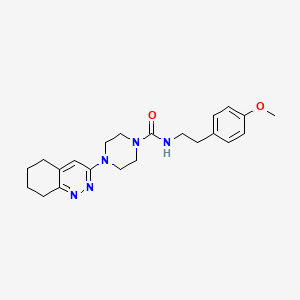 molecular formula C22H29N5O2 B2388029 N-(4-甲氧苯乙基)-4-(5,6,7,8-四氢环辛啉-3-基)哌嗪-1-甲酰胺 CAS No. 2034318-11-9