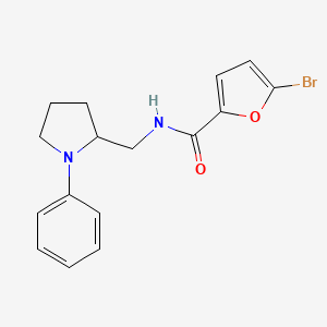molecular formula C16H17BrN2O2 B2388030 5-bromo-N-((1-phenylpyrrolidin-2-yl)methyl)furan-2-carboxamide CAS No. 1797024-15-7
