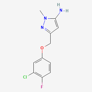 3-[(3-chloro-4-fluorophenoxy)methyl]-1-methyl-1H-pyrazol-5-amine
