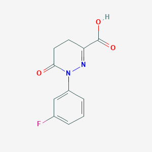 molecular formula C11H9FN2O3 B2388044 1-(3-Fluorophenyl)-6-oxo-1,4,5,6-tetrahydropyridazine-3-carboxylic acid CAS No. 1273860-31-3