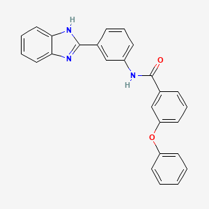 molecular formula C26H19N3O2 B2388045 N-[3-(1H-苯并咪唑-2-基)苯基]-3-苯氧基苯甲酰胺 CAS No. 477537-79-4