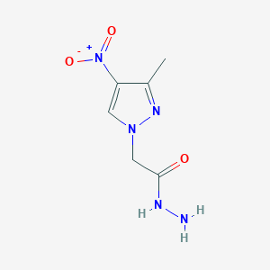 molecular formula C6H9N5O3 B2388050 2-(3-methyl-4-nitro-1H-pyrazol-1-yl)acetohydrazide CAS No. 1001755-56-1
