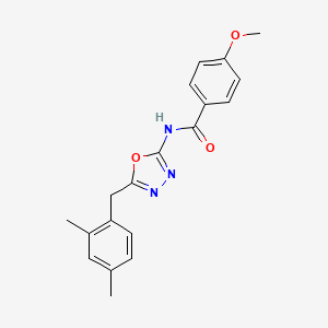 N-(5-(2,4-dimethylbenzyl)-1,3,4-oxadiazol-2-yl)-4-methoxybenzamide