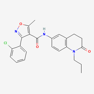 3-(2-chlorophenyl)-5-methyl-N-(2-oxo-1-propyl-1,2,3,4-tetrahydroquinolin-6-yl)isoxazole-4-carboxamide