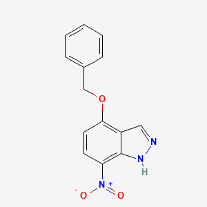 molecular formula C14H11N3O3 B2388060 4-(benzyloxy)-7-nitro-1H-indazole CAS No. 866144-05-0