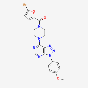 molecular formula C20H18BrN7O3 B2388061 (5-溴呋喃-2-基)(4-(3-(4-甲氧苯基)-3H-[1,2,3]三唑并[4,5-d]嘧啶-7-基)哌嗪-1-基)甲苯酮 CAS No. 920183-99-9
