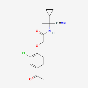 molecular formula C16H17ClN2O3 B2388062 2-(4-Acetyl-2-chlorophenoxy)-N-(1-cyano-1-cyclopropylethyl)acetamide CAS No. 1645482-16-1