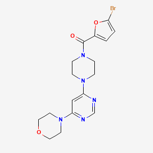 molecular formula C17H20BrN5O3 B2388065 (5-Bromofuran-2-yl)(4-(6-morpholinopyrimidin-4-yl)piperazin-1-yl)methanone CAS No. 1207034-08-9