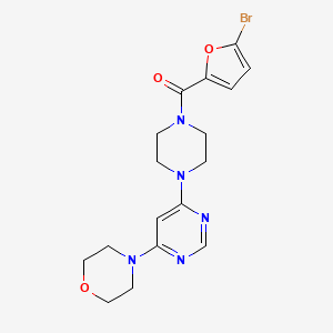 molecular formula C17H20BrN5O3 B2388065 (5-Bromo-2-furanil)(4-(6-morfolinopirimidin-4-il)piperazin-1-il)metanona CAS No. 1207034-08-9