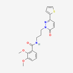 molecular formula C20H21N3O4S B2388067 2,3-dimethoxy-N-(3-(6-oxo-3-(thiophen-2-yl)pyridazin-1(6H)-yl)propyl)benzamide CAS No. 1021075-69-3