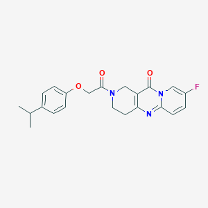 molecular formula C22H22FN3O3 B2388090 8-fluoro-2-(2-(4-isopropylphenoxy)acetyl)-3,4-dihydro-1H-dipyrido[1,2-a:4',3'-d]pyrimidin-11(2H)-one CAS No. 2034274-70-7