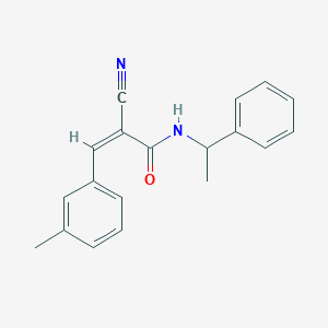 molecular formula C19H18N2O B2388112 (Z)-2-Cyano-3-(3-methylphenyl)-N-(1-phenylethyl)prop-2-enamide CAS No. 478017-85-5