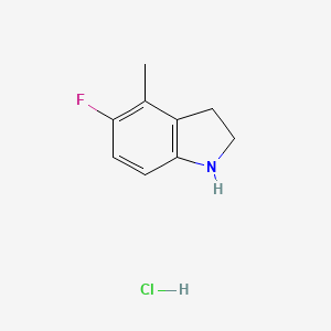 molecular formula C9H11ClFN B2388128 5-Fluoro-4-methylindoline hydrochloride CAS No. 1388063-84-0