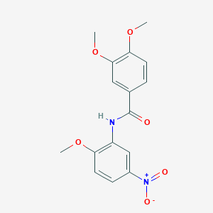 molecular formula C16H16N2O6 B2388138 3,4-dimethoxy-N-(2-methoxy-5-nitrophenyl)benzamide CAS No. 349108-07-2