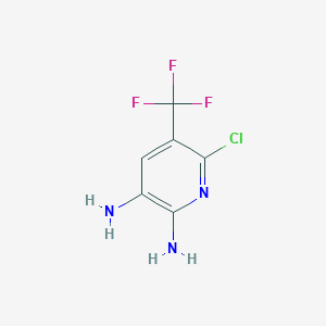 molecular formula C6H5ClF3N3 B2388140 6-Chloro-5-(trifluoromethyl)pyridine-2,3-diamine CAS No. 114087-45-5