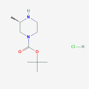 molecular formula C10H21ClN2O2 B2388142 (S)-4-N-BOC-2-methylpiperazine-HCl CAS No. 1353006-46-8; 147081-29-6