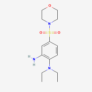 molecular formula C14H23N3O3S B2388144 1-N,1-N-diethyl-4-morpholin-4-ylsulfonylbenzene-1,2-diamine CAS No. 327080-05-7