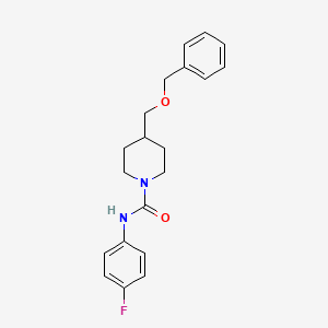 molecular formula C20H23FN2O2 B2388168 4-((benzyloxy)methyl)-N-(4-fluorophenyl)piperidine-1-carboxamide CAS No. 1325742-90-2