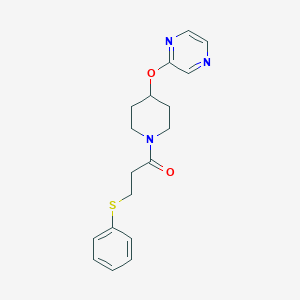 3-(Phenylthio)-1-(4-(pyrazin-2-yloxy)piperidin-1-yl)propan-1-one