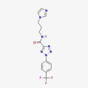 N-(3-(1H-imidazol-1-yl)propyl)-2-(4-(trifluoromethyl)phenyl)-2H-tetrazole-5-carboxamide