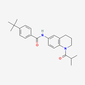molecular formula C24H30N2O2 B2388178 4-tert-butyl-N-(1-isobutyryl-1,2,3,4-tetrahydroquinolin-6-yl)benzamide CAS No. 946367-80-2