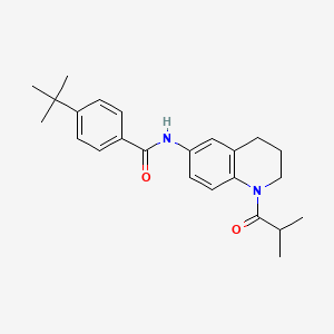 molecular formula C24H30N2O2 B2388178 4-tert-butyl-N-[1-(2-méthylpropanoyl)-3,4-dihydro-2H-quinolin-6-yl]benzamide CAS No. 946367-80-2