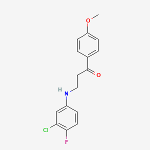 3-(3-Chloro-4-fluoroanilino)-1-(4-methoxyphenyl)-1-propanone