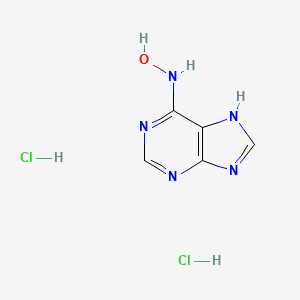 molecular formula C5H7Cl2N5O B2388194 N-(7H-Purin-6-yl)hydroxylamine;dihydrochloride CAS No. 2416242-81-2