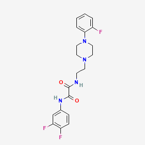 molecular formula C20H21F3N4O2 B2388205 N1-(3,4-difluorophenyl)-N2-(2-(4-(2-fluorophenyl)piperazin-1-yl)ethyl)oxalamide CAS No. 1049398-82-4