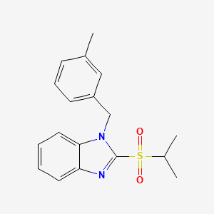molecular formula C18H20N2O2S B2388210 2-(isopropylsulfonyl)-1-(3-methylbenzyl)-1H-benzo[d]imidazole CAS No. 886903-64-6