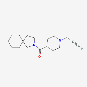 molecular formula C18H28N2O B2388224 2-Azaspiro[4.5]decan-2-yl-(1-prop-2-ynylpiperidin-4-yl)methanone CAS No. 1423747-15-2