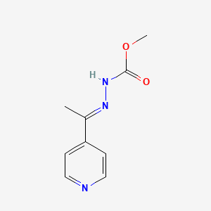 molecular formula C9H11N3O2 B2388225 Methyl 2-[1-(4-pyridinyl)ethylidene]-1-hydrazinecarboxylate CAS No. 109352-76-3