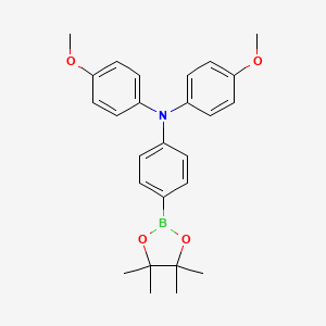 4-Methoxy-N-(4-methoxyphenyl)-N-(4-(4,4,5,5-tetramethyl-1,3,2-dioxaborolan-2-yl)phenyl)aniline
