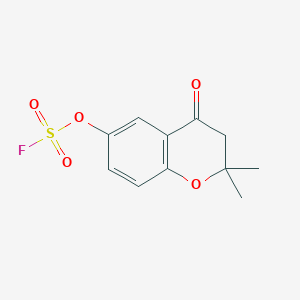 molecular formula C11H11FO5S B2388231 6-Fluorosulfonyloxy-2,2-dimethyl-4-oxo-3H-chromene CAS No. 2411260-93-8