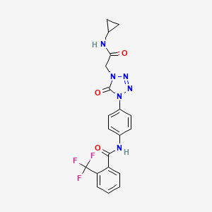 N-(4-(4-(2-(cyclopropylamino)-2-oxoethyl)-5-oxo-4,5-dihydro-1H-tetrazol-1-yl)phenyl)-2-(trifluoromethyl)benzamide