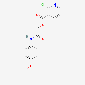 molecular formula C16H15ClN2O4 B2388236 [(4-Ethoxyphenyl)carbamoyl]methyl 2-chloropyridine-3-carboxylate CAS No. 878567-39-6