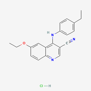 6-Ethoxy-4-((4-ethylphenyl)amino)quinoline-3-carbonitrile hydrochloride