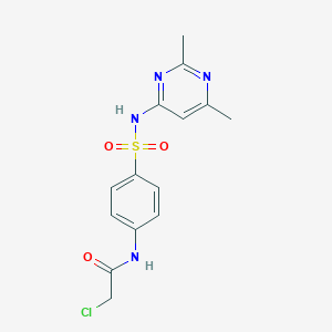 molecular formula C14H15ClN4O3S B2388252 2-chloro-N-[4-[(2,6-dimethylpyrimidin-4-yl)sulfamoyl]phenyl]acetamide CAS No. 28439-15-8